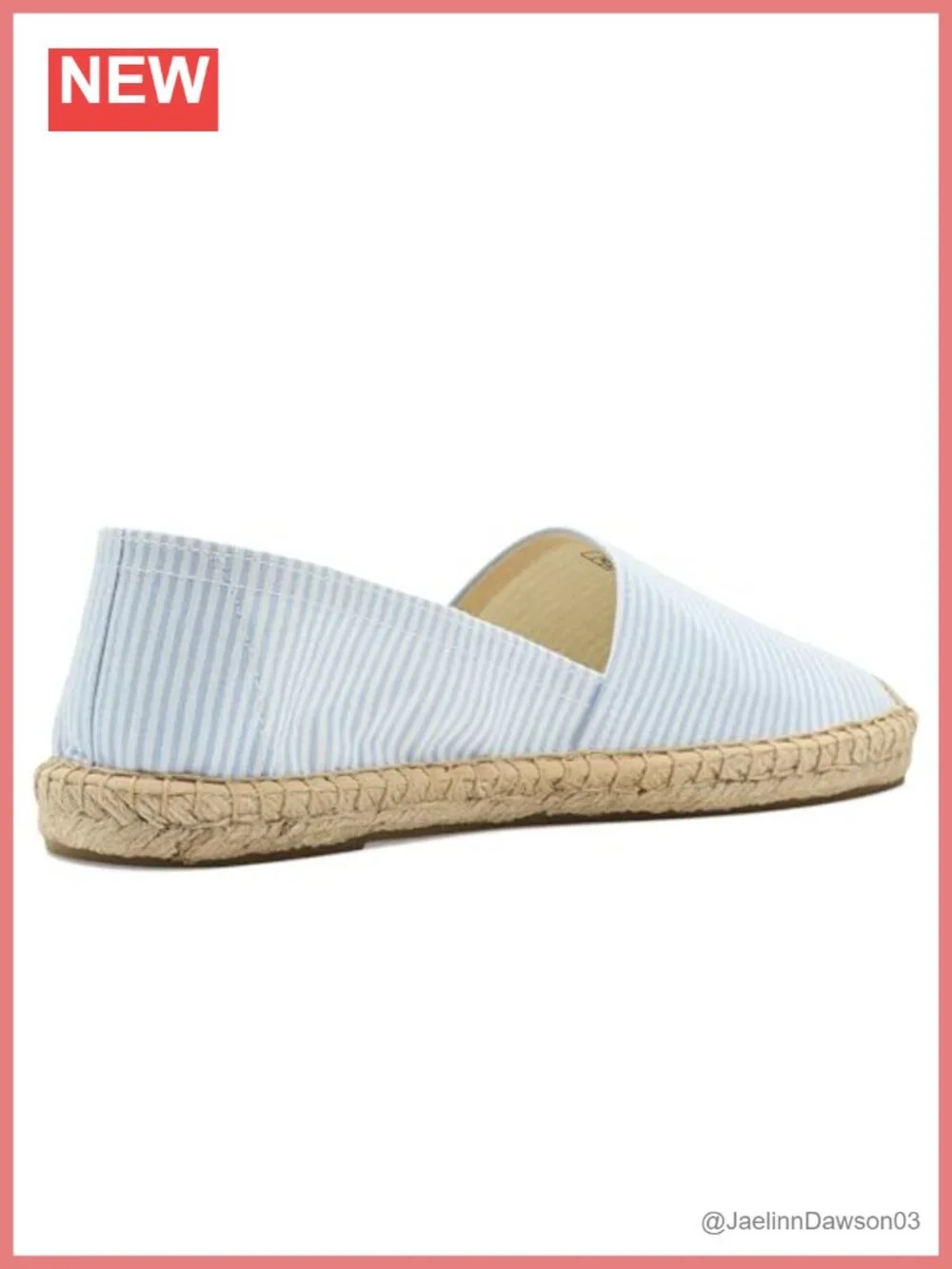 Women's Seersucker Espadrille Slip-On Flats Cotton Jute Sole Handcrafted